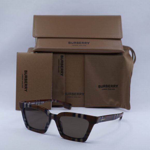 Burberry BE4392U 396673 Check Brown/Brown Sunglasses
